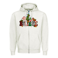 Oatmeal Heather believe christmas and santa Zipper Hoodie - AdoDesignShop