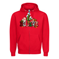 Red believe christmas and santa Zipper Hoodie - AdoDesignShop