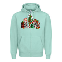 Seafoam believe christmas and santa Zipper Hoodie - AdoDesignShop
