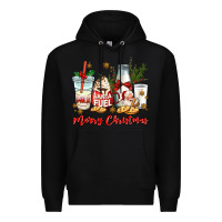 Black santa fuel merry christmas Premium Hoodie - MaliasSmallBusiness