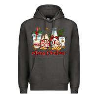 Charcoal Heather santa fuel merry christmas Premium Hoodie - MaliasSmallBusiness