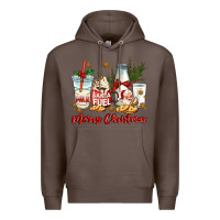 Coffee santa fuel merry christmas Premium Hoodie - MaliasSmallBusiness