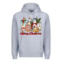 Heather Grey santa fuel merry christmas Premium Hoodie - MaliasSmallBusiness
