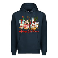 Navy santa fuel merry christmas Premium Hoodie - MaliasSmallBusiness
