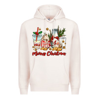 Pale Pink santa fuel merry christmas Premium Hoodie - MaliasSmallBusiness