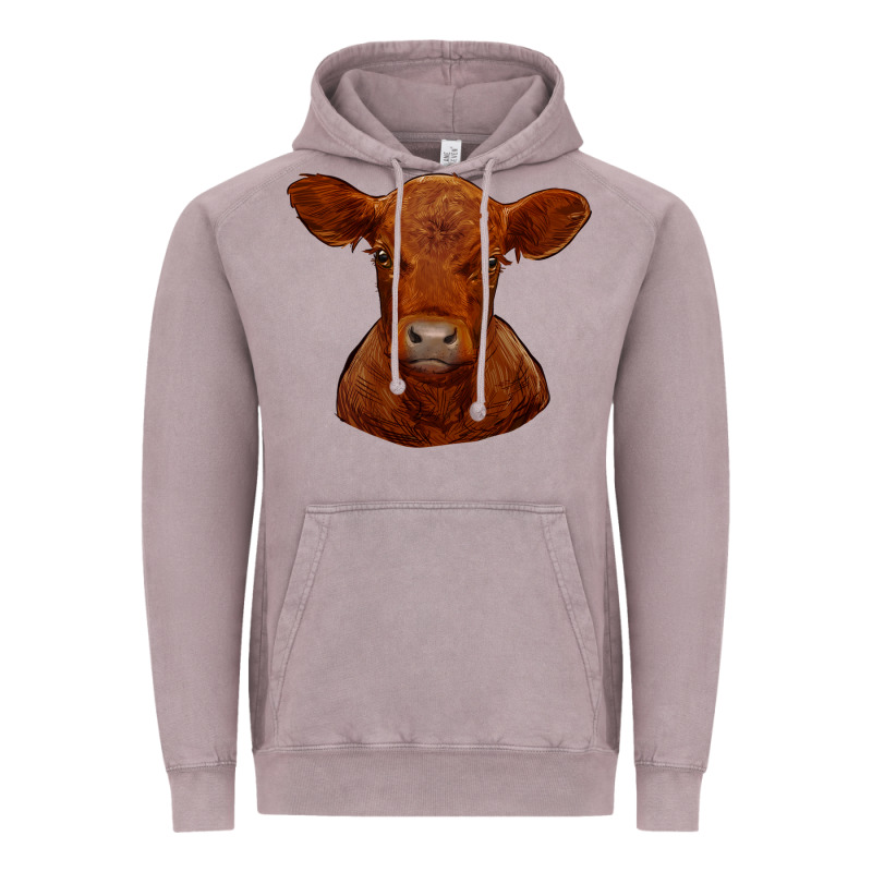 Red Angus Calf Vintage Hoodie by RanaPortraitStore | Teevron