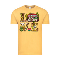 Vintage Mustard love caravan Vintage Tee - BarkalooDesign
