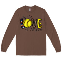 Chestnut for the love of the game softball Long Sleeve Tee - CowhideDigitalArt