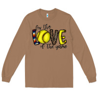 Toasted Coconut for the love of the game softball Long Sleeve Tee - CowhideDigitalArt