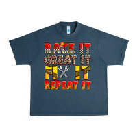 Midnight Navy race it great it fix it repeat it Urban Heavy Tee - Zillion Design Studio
