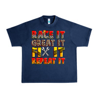 Navy race it great it fix it repeat it Urban Heavy Tee - Zillion Design Studio
