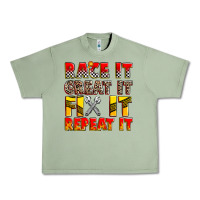 Oil Green race it great it fix it repeat it Urban Heavy Tee - Zillion Design Studio