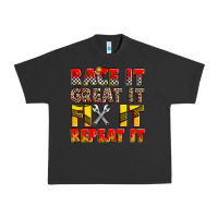 Pigment Black race it great it fix it repeat it Urban Heavy Tee - Zillion Design Studio