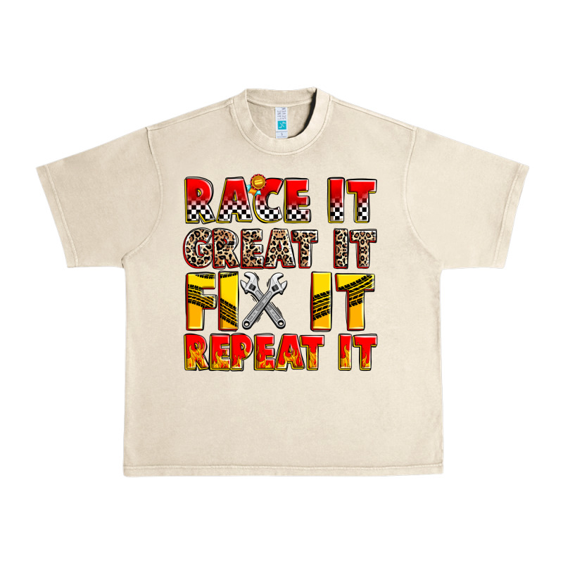 Race It Great It Fix It Repeat It Urban Heavy Tee by Zillion Design Studio | Teevron