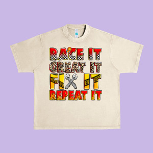 Race It Great It Fix It Repeat It Urban Heavy Tee Designed By Zillion Design Studio