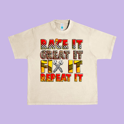 Race It Great It Fix It Repeat It Urban Heavy Tee Designed By Zillion Design Studio
