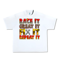 White race it great it fix it repeat it Urban Heavy Tee - Zillion Design Studio