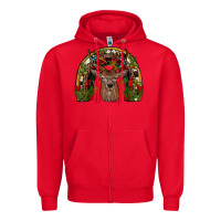 Red deer rainbow Zipper Hoodie - JahusDesignShop