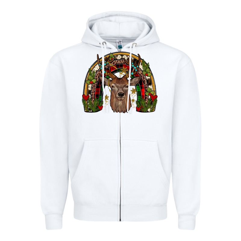 Deer Rainbow Zipper Hoodie by JahusDesignShop | Teevron