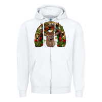 White deer rainbow Zipper Hoodie - JahusDesignShop
