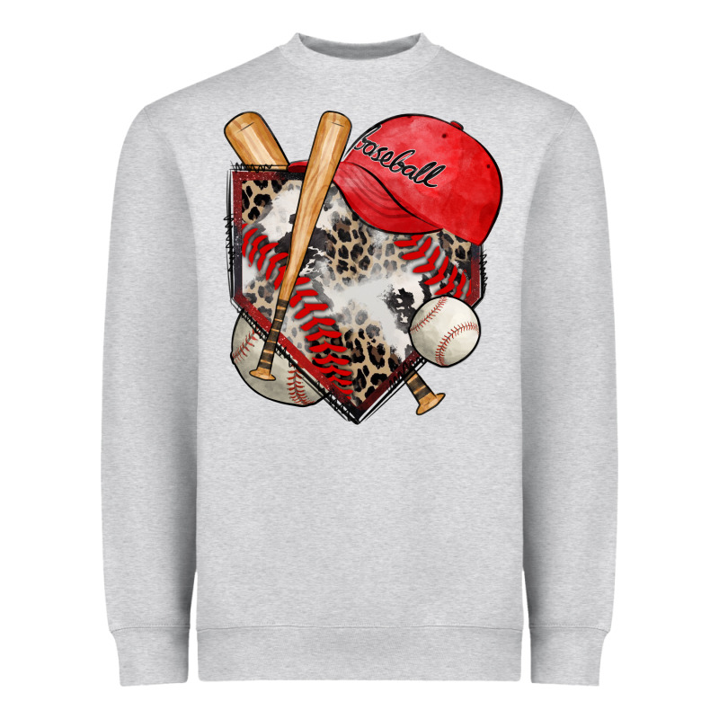 Baseball Home Plate Heavyweight Sweatshirt by Zillion Design Studio | Teevron