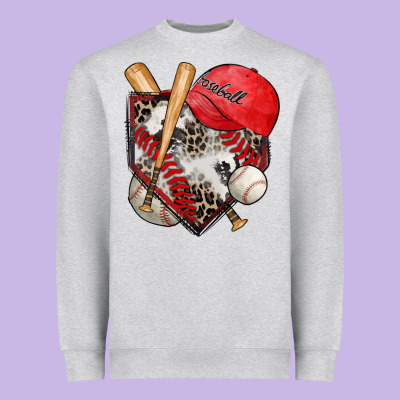 Baseball Home Plate Heavyweight Sweatshirt Designed By Zillion Design Studio