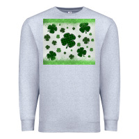 Heather Grey shamrock Premium Sweatshirt - MaliasSmallBusiness