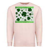 Pale Pink shamrock Premium Sweatshirt - MaliasSmallBusiness