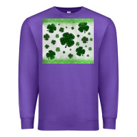 Purple shamrock Premium Sweatshirt - MaliasSmallBusiness