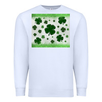 White shamrock Premium Sweatshirt - MaliasSmallBusiness