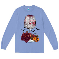 Colony Blue halloween roses wine Long Sleeve Tee - FaDigitalArtStudio