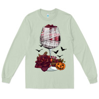 Matcha halloween roses wine Long Sleeve Tee - FaDigitalArtStudio