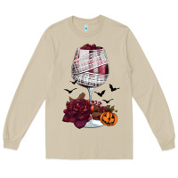 Mushroom halloween roses wine Long Sleeve Tee - FaDigitalArtStudio