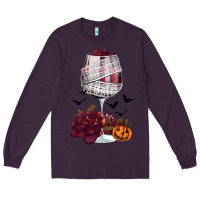 Plum halloween roses wine Long Sleeve Tee - FaDigitalArtStudio
