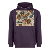 Plum Baseball senior Heavyweight Hoodie - NancyCooperArtShop
