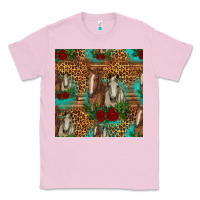 Bubblegum Pink horses with roses seamless pattern Classic Tee - HRA Design Shop