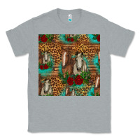 Heather Grey horses with roses seamless pattern Classic Tee - HRA Design Shop