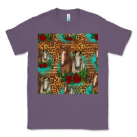 Lavender horses with roses seamless pattern Classic Tee - HRA Design Shop
