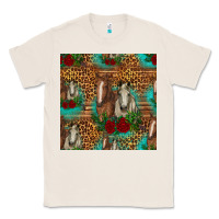 Natural horses with roses seamless pattern Classic Tee - HRA Design Shop