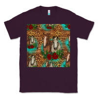 Plum horses with roses seamless pattern Classic Tee - HRA Design Shop
