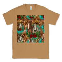 Toasted Coconut horses with roses seamless pattern Classic Tee - HRA Design Shop