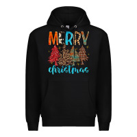 Black merry christmas trees Premium Hoodie - MaliasSmallBusiness