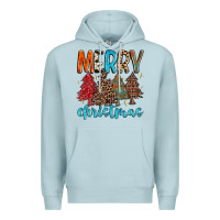 Blue Mist merry christmas trees Premium Hoodie - MaliasSmallBusiness