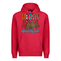 Cardinal merry christmas trees Premium Hoodie - MaliasSmallBusiness