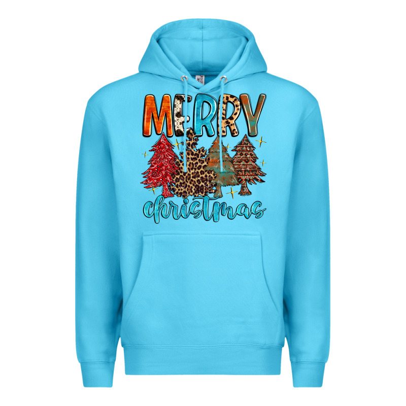 Merry Christmas Trees Premium Hoodie by MaliasSmallBusiness | Teevron