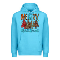 Ocean Blue merry christmas trees Premium Hoodie - MaliasSmallBusiness