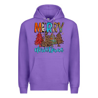 Purple merry christmas trees Premium Hoodie - MaliasSmallBusiness