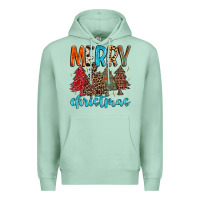 Seafoam merry christmas trees Premium Hoodie - MaliasSmallBusiness