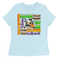 Baby Blue halloween Ladies Tee - AdoDesignShop