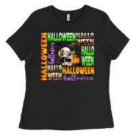 Black halloween Ladies Tee - AdoDesignShop